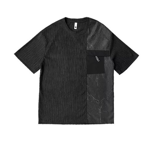 Men's Summer Short Sleeve T-Shirt, Korean Style Fashion Simple Half-Sleeve Top, Hong Kong Style Loose Casual Streetwear Brand T-Shirt