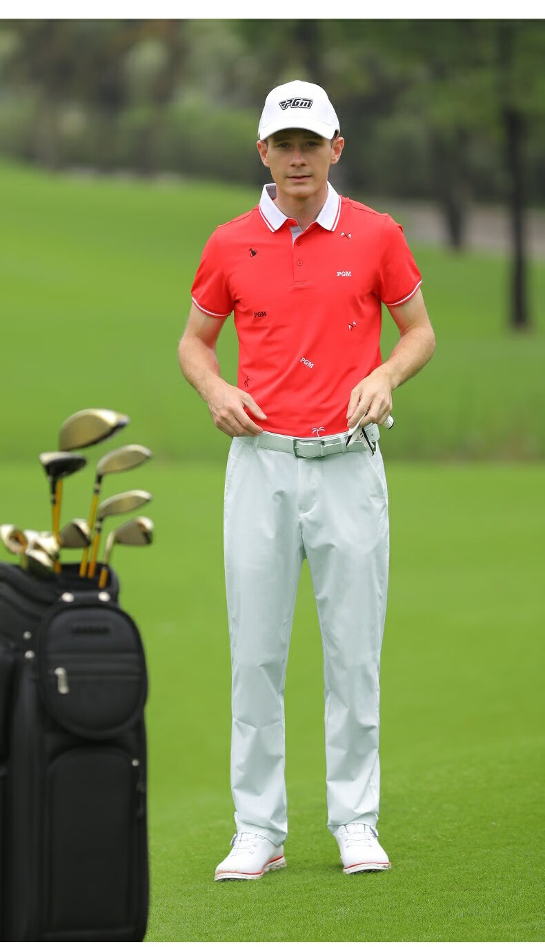 Quần golf nam PGM dài co giãn thoáng khí — KUZ154-Màu đen, KUZ154-Kaki, KUZ154-màu xám chi tiết 8
