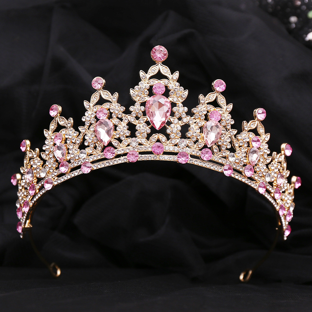 Women'S Gender Inlay Design Princess Bridal Crown Alloy Inlay Artificial Crystal Rhinestones Crown