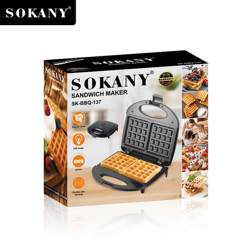 SOKANY137 Multifunctional Panini Press, Waffle Maker, Breakfast Sandwich Maker, Small Pancake Maker, Cake Maker