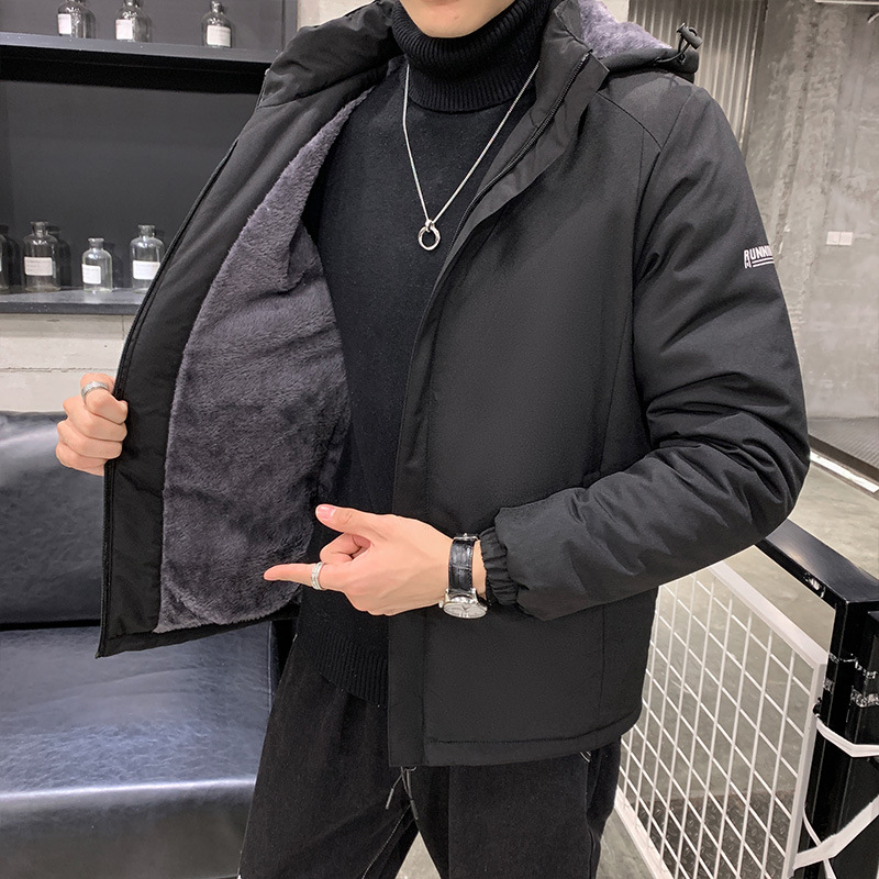Men's Clothing Men's cotton clothes new style detachable hood winter jacket warm and protective _voghion.com