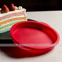 35N6英寸 8英寸 硅胶蛋糕圆模具 多色蛋糕 蛋糕胚烤盘 单个 铂金