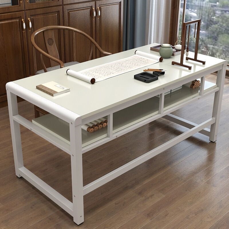 Desk for Calligraphy and Painting, Simple Double-Layer Study Table for Home Use, Suitable for Training Classes and Students Desk for Calligraphy and Painting, Simple Double-Layer Study Table for Home Use, Suitable for Training Classes and Students
