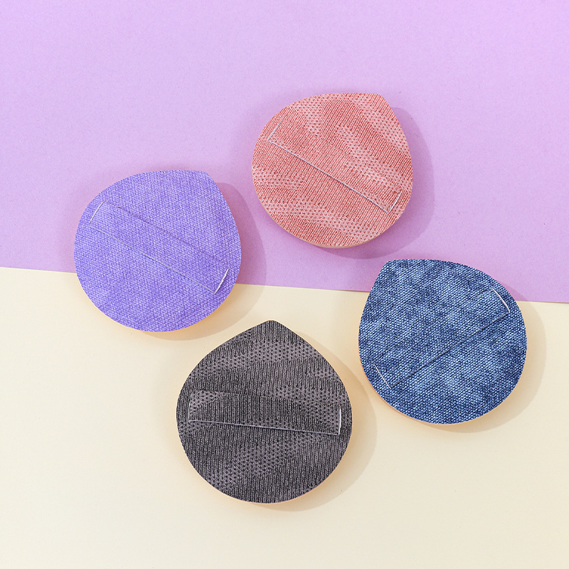 Fábrica personalizada de alta gama de cuero algodón de azúcar soplo de polvo para fijar el maquillaje sin polvo q bala 100 puntos de maquillaje esponja cojín de aire al por mayor