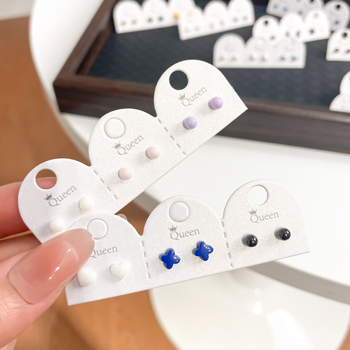 Biological porcelain earring stud, medical-grade ceramic ear pin, hypoallergenic earring, sleep-friendly, no removal ear bone stud earring accessory