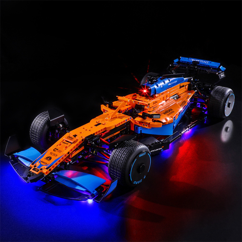 YEABRICKS Compatible with Lego 42141 Mclaren F1 Formula Car Racing LED Lighting Building Block Toy Lighting