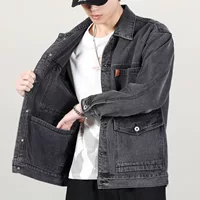 Джинсовая куртка мужская, оверсайз, большой размер, для осени, M–4XL