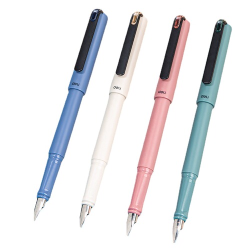 Deli A952 calligraphy pen high-end simple student exam writing bright tip 0.38 absorbent pen stationery wholesale