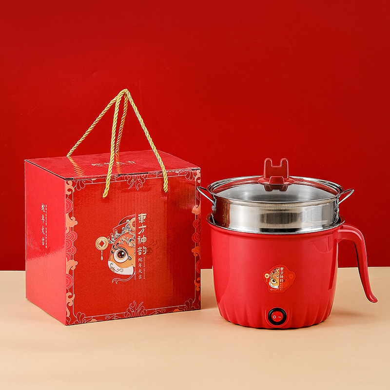 Электрическая кастрюля Golden Snake Liancai из нержавеющей стали + пароварка из нержавеющей стали + подарочная коробка