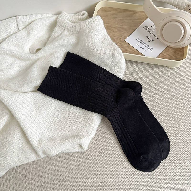 Demi-season classic colored cashmere, Korean style, mid-length