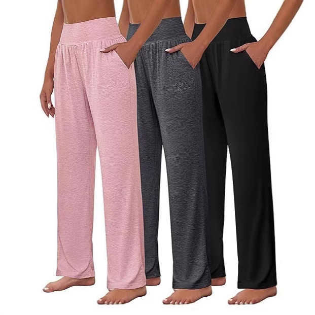 Amazon's Best-Selling Women's Wide-Leg Casual Loose Yoga Pants, Comfortable Home Sleep Pants with Flowing Pockets, in Stock