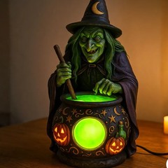 Halloween Witch Cauldron Lamp 万圣节女巫大锅灯