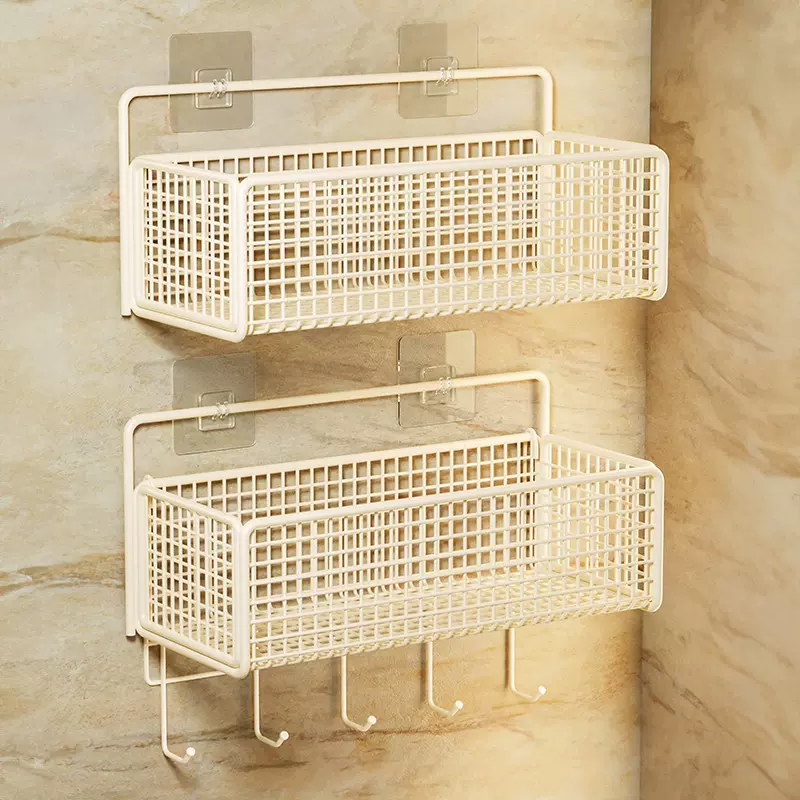 免打孔防水壁挂式收纳架卫生间转角置物架浴室防潮洗漱台挂架​
