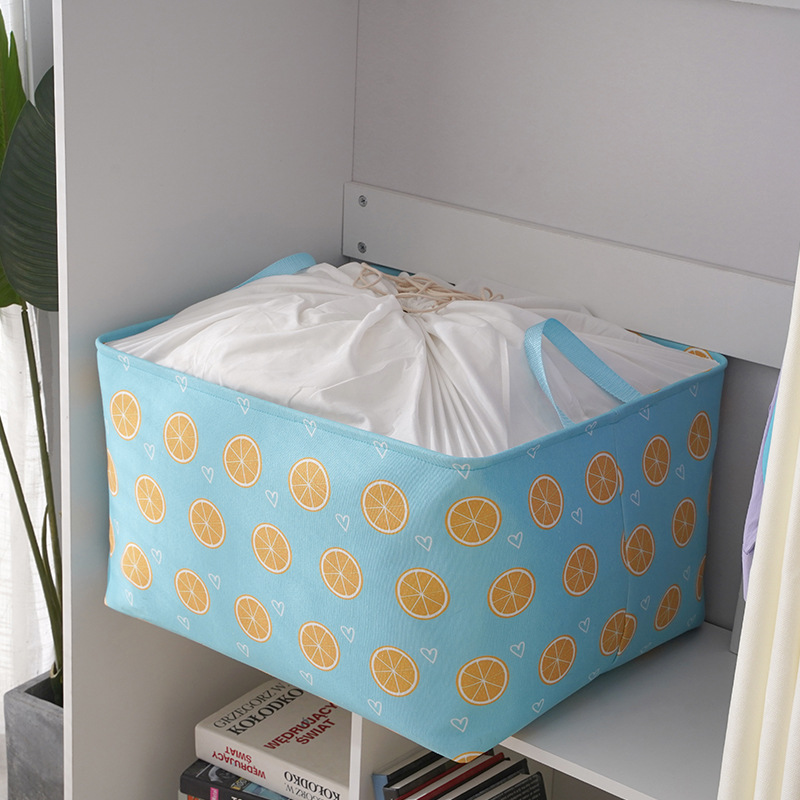 厂家供应帆布收纳筐 家用杂物内衣整理玩具收纳筐手提束口收纳篮