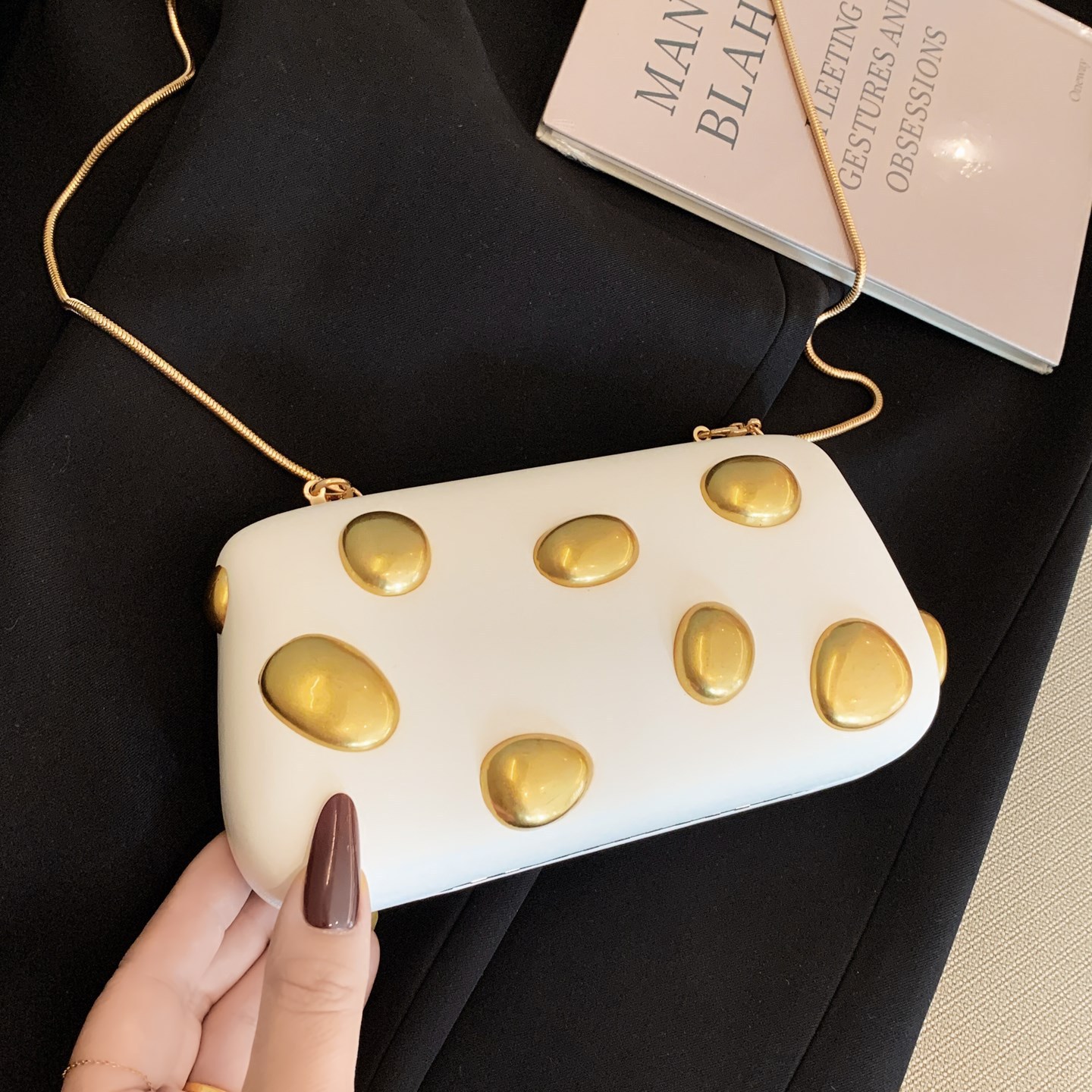 Nuevo cross-border PU retro damas sensación de metal bolso de cena sensación de alto nivel bolso de mano ligero de lujo bolso de noche de hombro