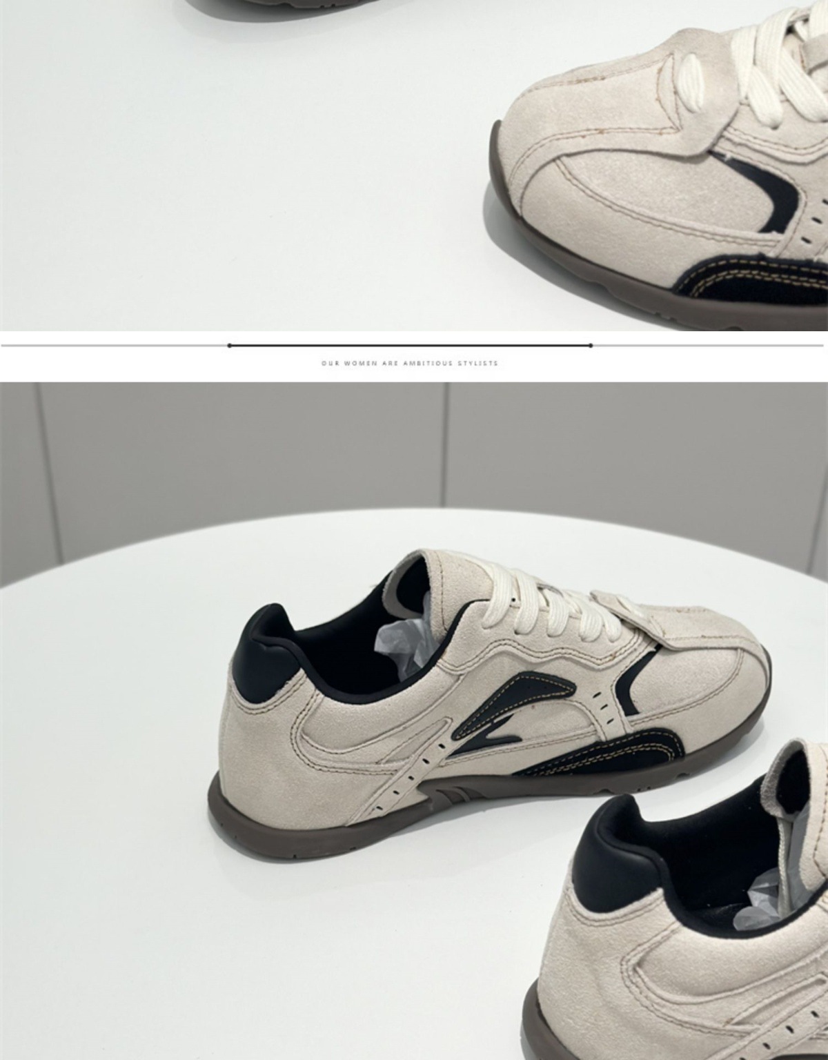 Shougu Forrest Gump Femmes 2024 Automne Nouveau Cuir Polyvalent Respirant Formation Plate Simple Chaussures À La Mode_voghion.com