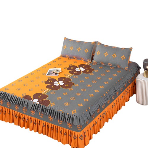 Bed cover, bed skirt and three-piece set Korean lace bed cover bed hat bed cover 3-piece set 1.5 meters 1.8 bed 2.0 bed protective cover 