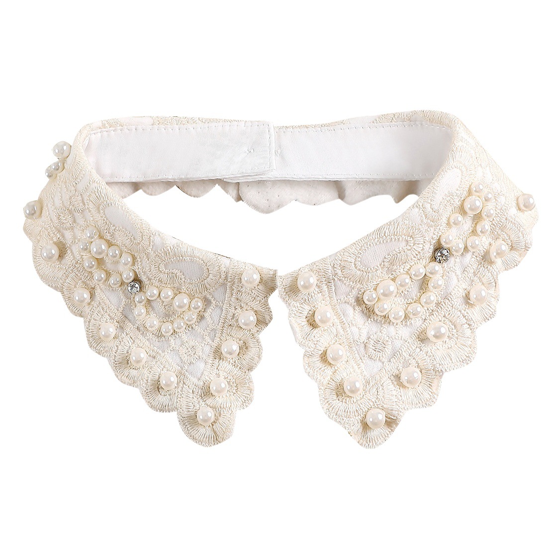 Korean Style Fake Shirt Collar Vintage Lace Pearl Necklace Women Fake Collar Decorative Collar Collar Fake Collar