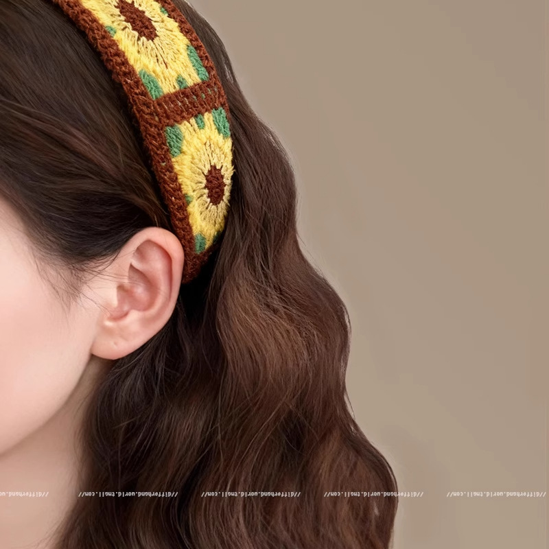 Nuevo crisantemo frange post de acabado de cabello artefacto Velcro banda de cabello lavado de cara fijo cabello pegado post de cabello tocado