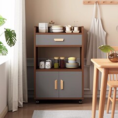 お茶の戸棚の小さい戸棚のロッカーは壁の客間に寄りかかって戸棚の茶屋の家庭の小さいタイプの物の戸棚のサイドの戸棚を収納します。