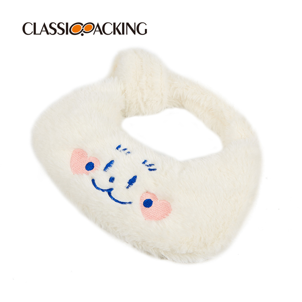 2023 bolsa de felpa de invierno bolso de nicho de diseño original bolso de Navidad Día de Año Nuevo bolsa de regalo de las mujeres logotipo imprimible