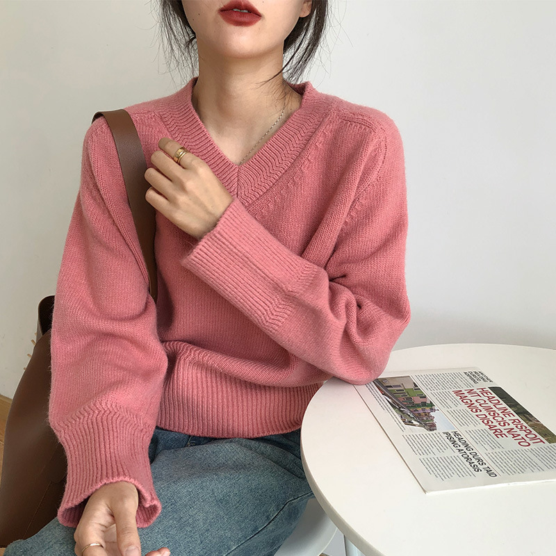 Solid color sweater