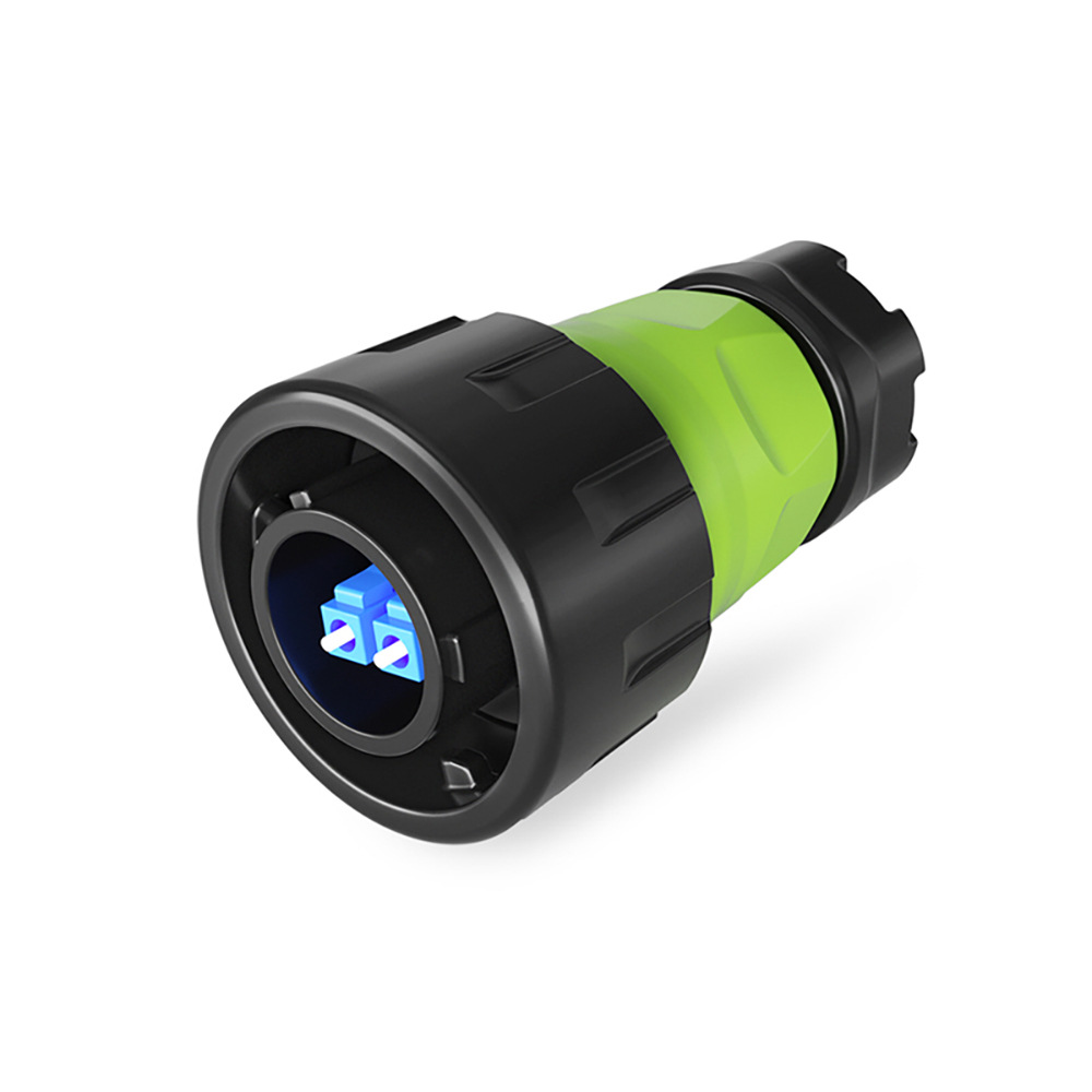 廠家直銷 凌科YM-24 光纖快速連接器 防水IP67光纖圓形航插頭插座