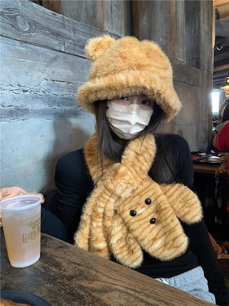 2024 Nuova piccola sciarpa pelosa per donna, autunno e inverno, di alta qualità, caldo collo di tigre, motivo leopardato_voghion.com