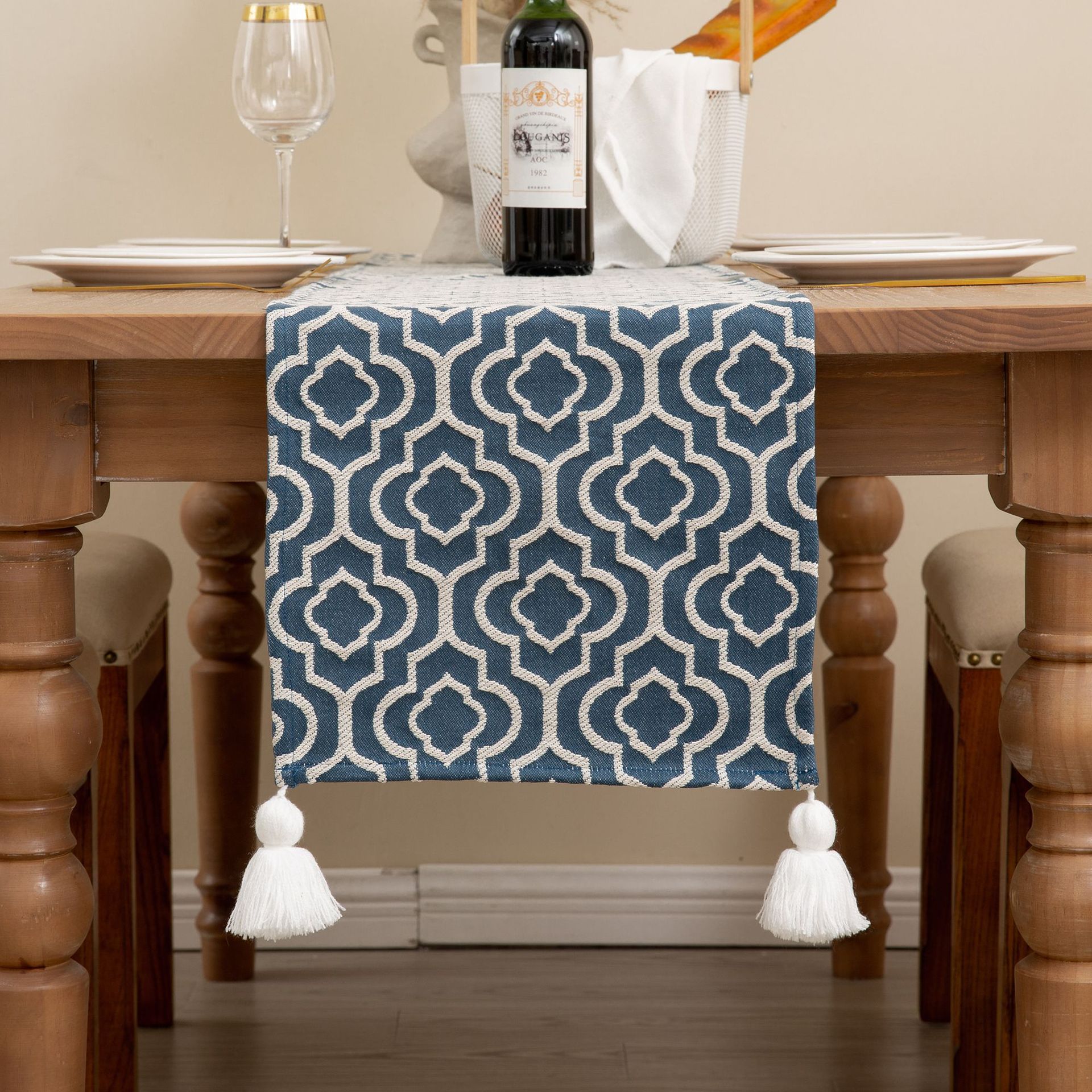 Nouveau coton et chanvre Table drapeau nappe thé Table drapeau Style marocain géométrique meuble TV longue chaussure armoire lit drapeau_voghion.com