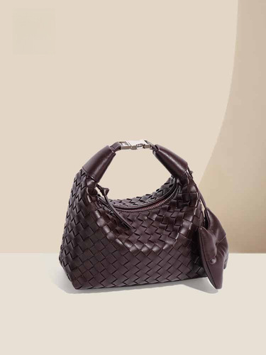 Baggy 2024 New Hand-woven Cross-border Hand-held Lunch Box Bag with Texture Trendy Leisure Single Shoulder Crossbody Bag