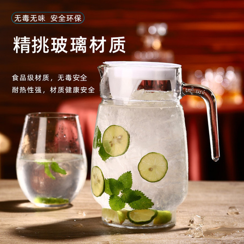 Straight-cylinder cold kettle, scented tea, duck-bill kettle, restaurant big-bellied transparent cold kettle, tea kettle, juice kettle
