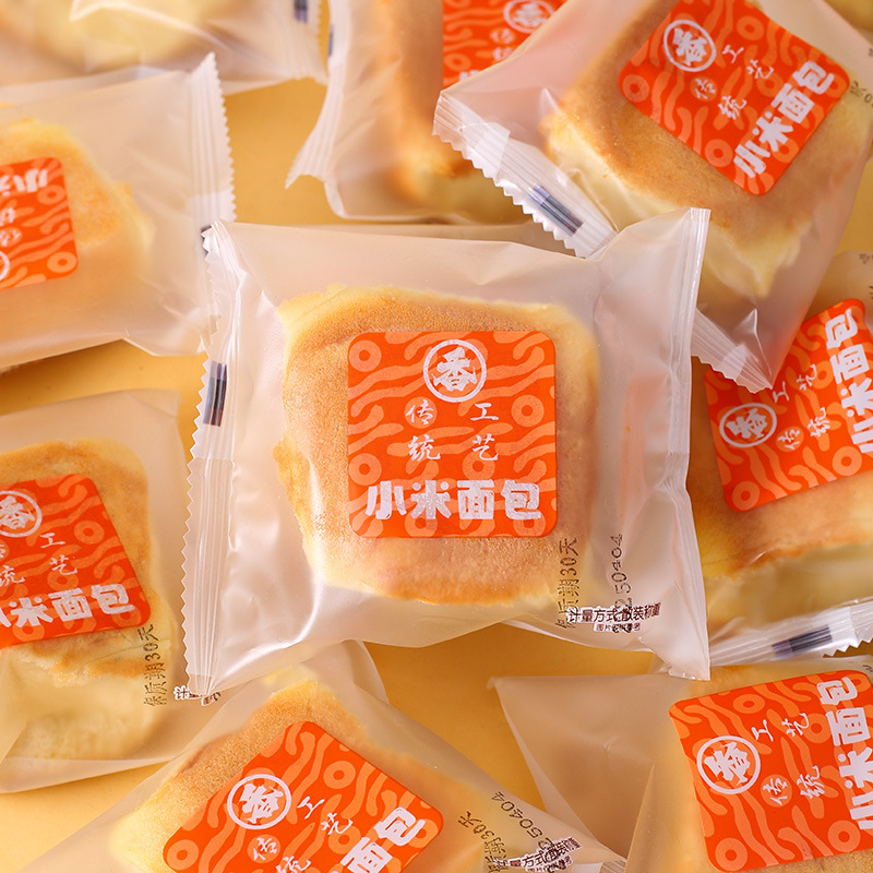 Internet Celebrity Xiaomi Bread Old-Fashioned Healthy Food Nutritious Pastries Breakfast Instant Whole Box Wholesale Meal Replacement Snacks
