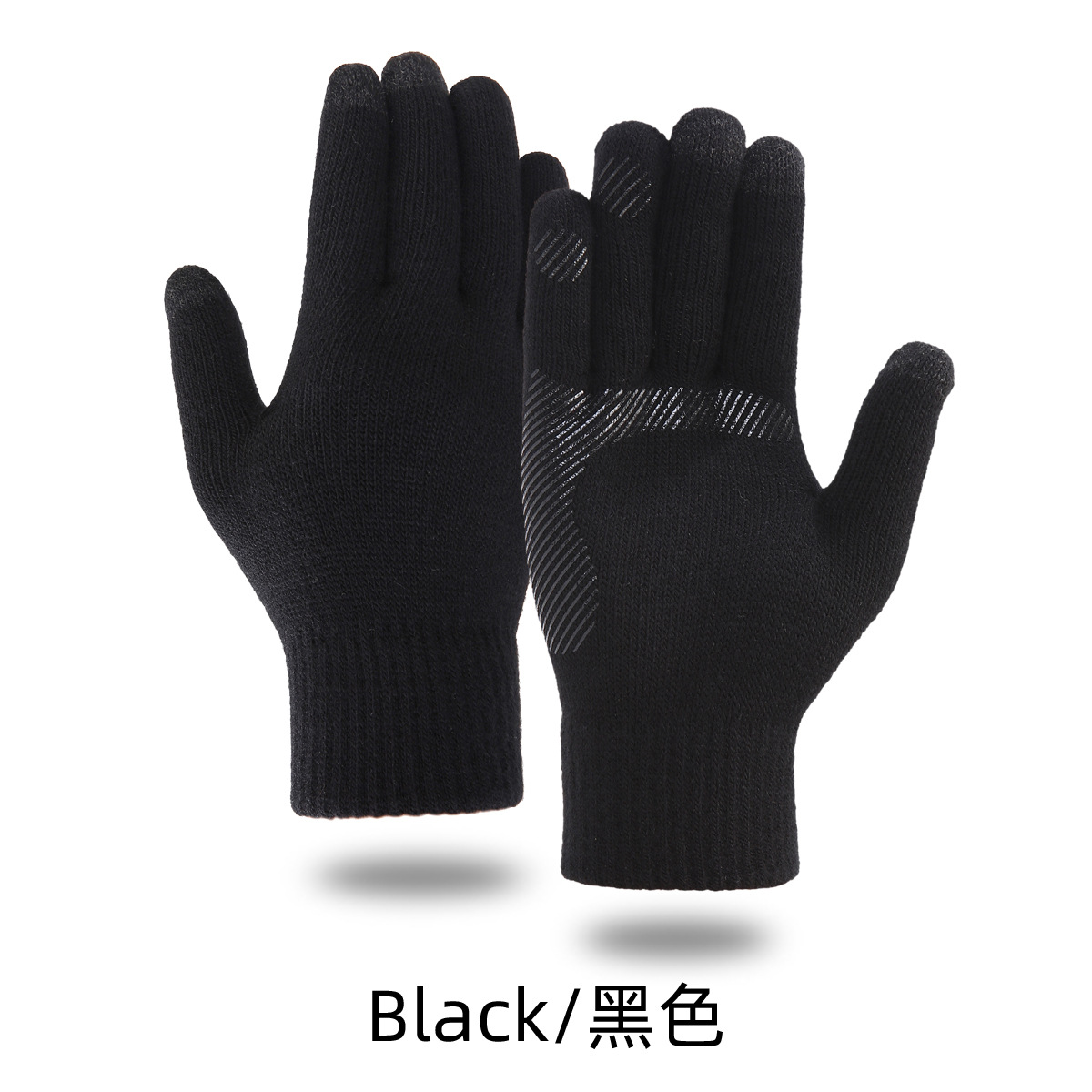 Nuevos guantes de invierno calientes transfronterizos Pantalla táctil guantes de tejido de terciopelo grueso guantes de cachemira de alpaca a prueba de frío