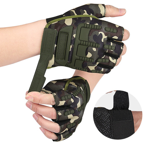 Tactical half-finger gloves for men's freedom soldiers outdoor military fan training non-slip breathable cycling sports half-finger gloves