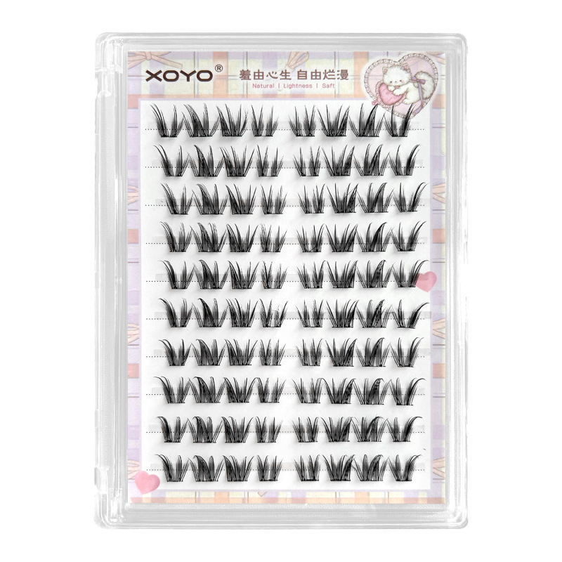XOYO 接着剤不使用のフォレストエルフつけまつげ、妖精のような上まつげ、厚くカール、自然なカールをシミュレート|undefined