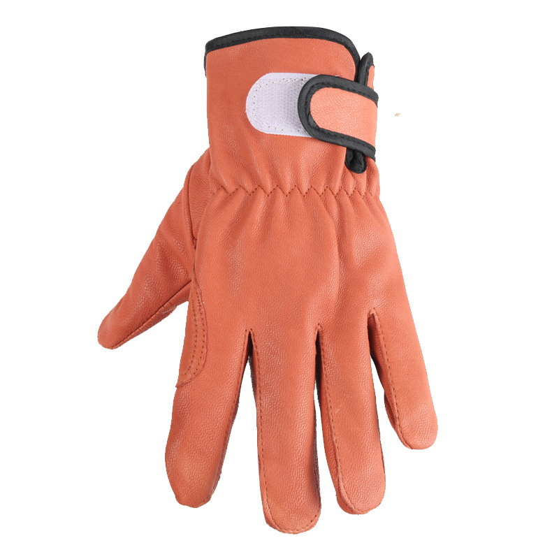 Guantes de piel de cabra marrón Guantes de soldador Gato Gary Guantes de soldadura y soldadura Guantes de aislamiento térmico Reparación mecánica Resistencia al desgaste