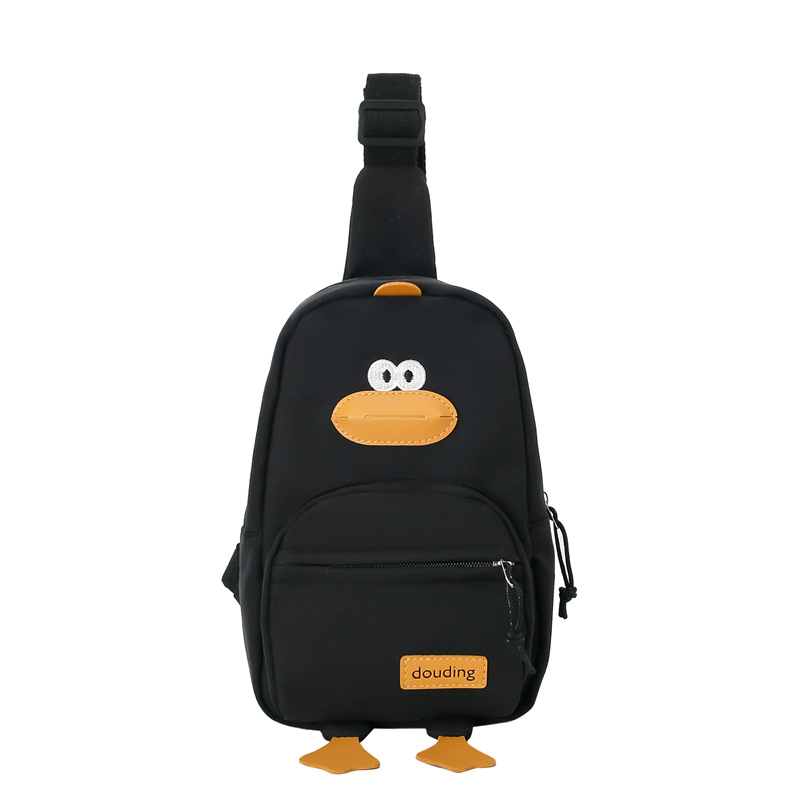Bolsa infantil 2025, nueva bolsa de viaje estilo coreano para niñas, linda bolsa de pecho con diseño de pato de dibujos animados, bandolera para niños