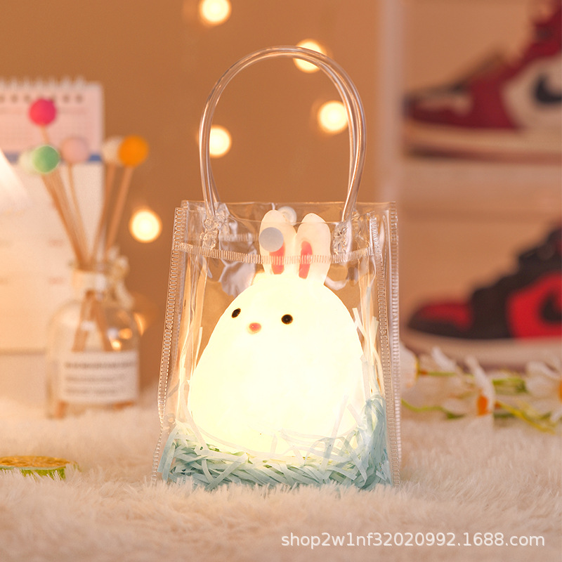 Venta directa de fábrica de luz de la noche del conejo celebridad en línea puesto de mercado nocturno suministro al por mayor juguetes luminosos niños dormitorio lámpara de noche