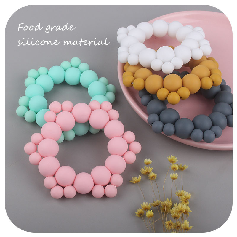 INS estilo nuevo bebé suministros joyería de silicona bebé molar teether bebé calmante teether stick diente Shaper teether
