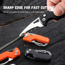 Portable Express Parcel Knife Stainless Serrated Hook Knife