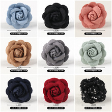 韩国时尚百搭DIY韩版山茶花手工花鞋帽胸针装饰品厂家辅料配件