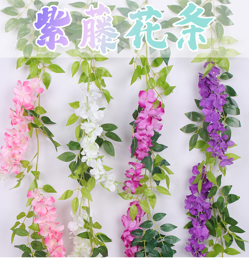 紫藤花条