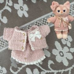小香風セット狐ストラップ子供服ぬいぐるみ玲娜貝児15センチストラップ着せ替え服
