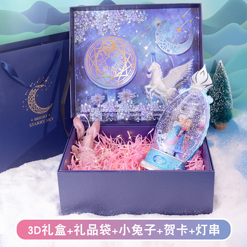 愛莎の王女のオルゴールの水晶のボールのオルゴールの艾莎の小さい女の子の女の子の誕生日のプレゼント|undefined