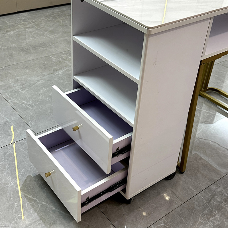 Mesa y silla de manicuras de moda en línea, simple y económica, mesa de manicuras de estilo japonés, mesa de manicuras de doble persona