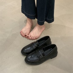 ins王炸推荐！巨好穿~厚底乐福鞋女粗跟增高单鞋英伦风小皮鞋