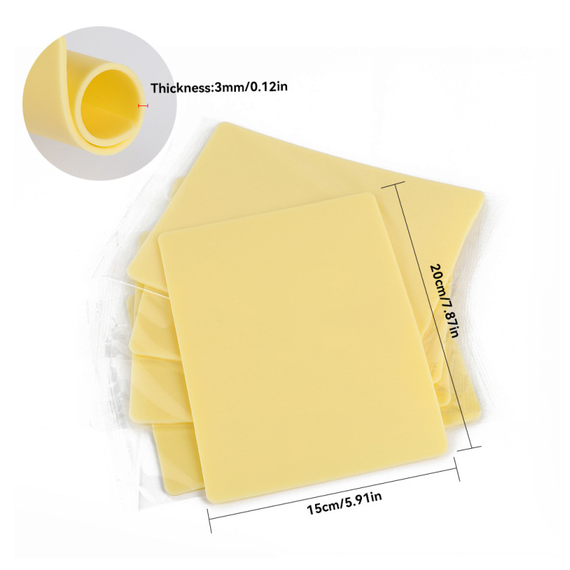 Tatuaje de silicona ejercicio de piel A4 semipermanente bordado tatuaje de doble cara piel en blanco de silicona engrosada piel amarilla