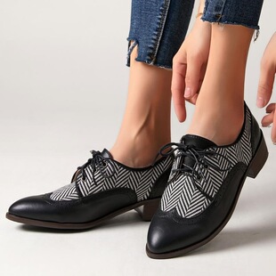O 74191 Pointed Toe Lace Up Flats Ůʿ��Ь �羳�W�����R