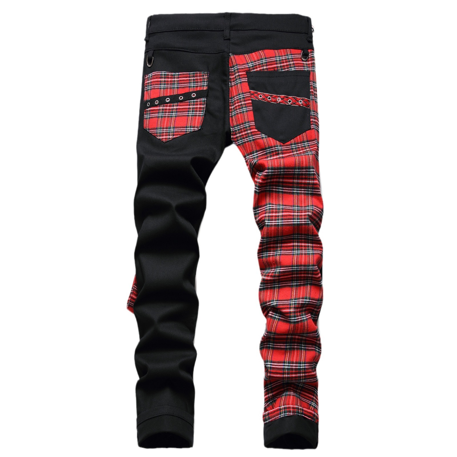 Stile misto, color blocking, jeans non elastici, pantaloni in denim da uomo personalizzati_voghion.com