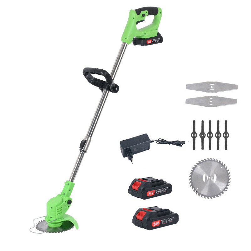 ღ锂电割草机小型家用除草机手持电动打草机园林修剪机充电式割草